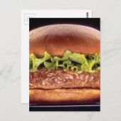 Juicy Hamburger Postkarte (Vorne/Hinten)