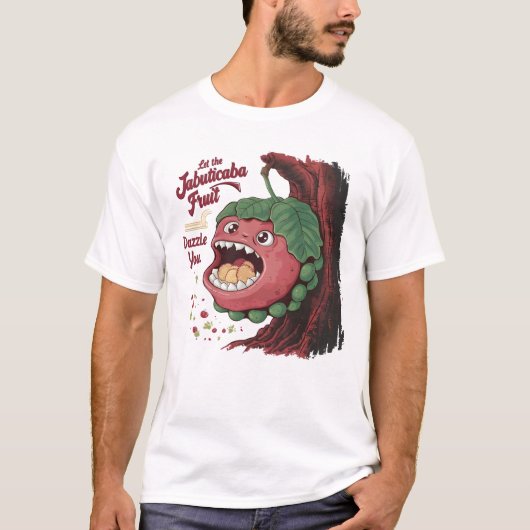 Juicy Jabuticaba Überraschung: Obst Mouth Agape T-Shirt (Vorderseite)