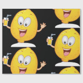 Juicy Lemon Drink Geschenkpapier (Flach)