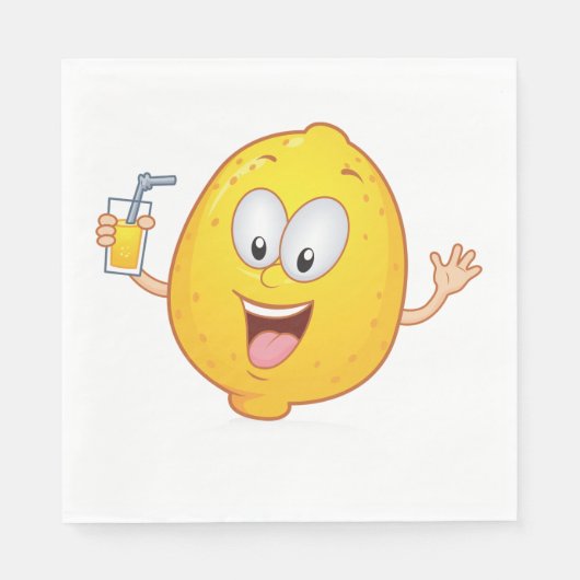 Juicy Lemon Drink Serviette (Vorderseite)