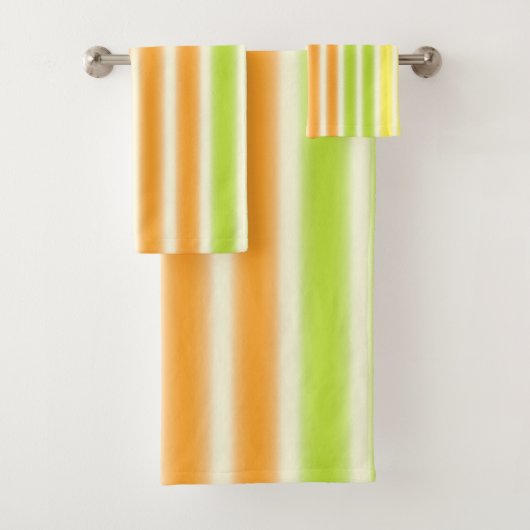 Juicy Lemon Limon und Orange Citrus Fruchtstreifen Badhandtuch Set (Insitu)