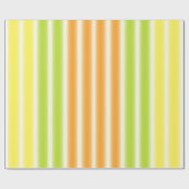 Juicy Lemon Limon und Orange Citrus Fruchtstreifen Geschenkpapier (Flach)