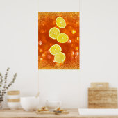 Juicy lemons disco poster (Küche)