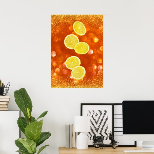 Juicy lemons disco poster (Heimbüro)