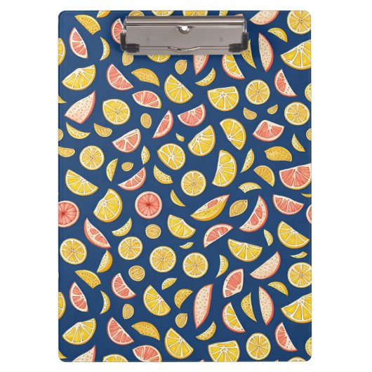 Juicy Lemons und Orangen Klemmbrett (Vorderseite)