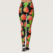 Juicy lichee Muster auf transparentem Hintergrund Leggings (Rückseite)