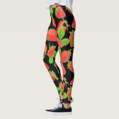 Juicy lichee Muster auf transparentem Hintergrund Leggings (Links)