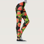 Juicy lichee Muster auf transparentem Hintergrund Leggings (Rechts)