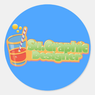 Juicy Logo Round-Stickers Runder Aufkleber