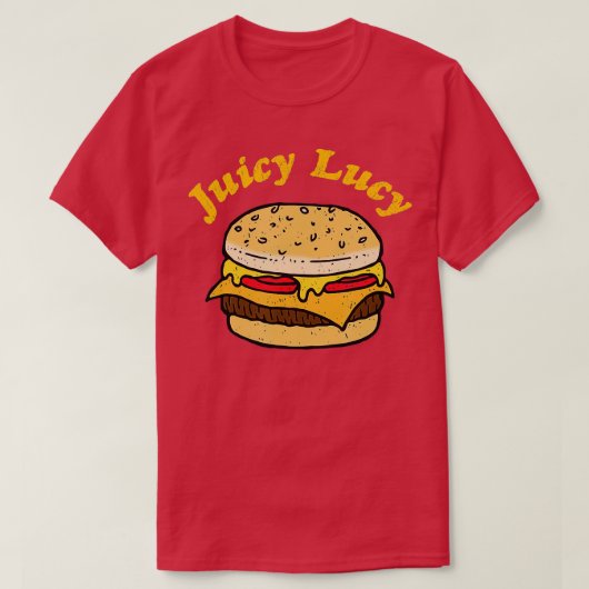 Juicy Lucy cheeseburger Liebhaber T-Shirt (Design vorne)