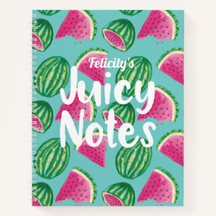 Juicy Notes Wasserfarbe Wassermelone Fruchtmuste Notizblock