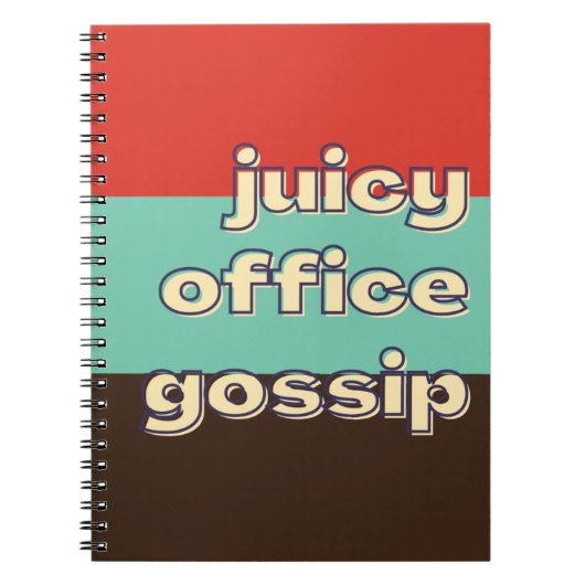 Juicy Office Gossip Funny Workplace Team Notizblock (Vorderseite)