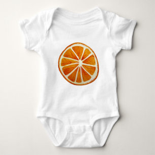 Juicy Orange Aquarellfrucht Pop Art Baby Strampler