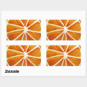 Juicy Orange Aquarellfrucht Pop Art Rechteckiger Aufkleber (Blatt)