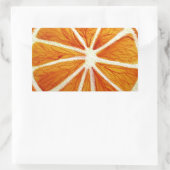 Juicy Orange Aquarellfrucht Pop Art Rechteckiger Aufkleber (Tasche)