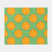 Juicy Orange Custom Fleece Blanket (Vorderseite (Horizontal))