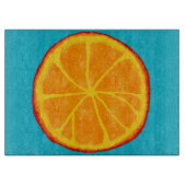 Juicy Orange Custom Glass Cutting Board Schneidebrett (Vorderseite)