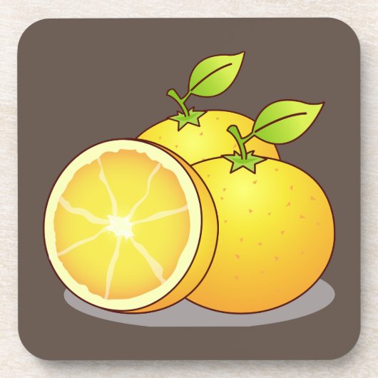 Juicy Orange Fruchtkunst Getränkeuntersetzer (Vorderseite)