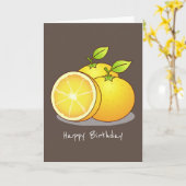 Juicy Orange Fruchtkunst Karte (Gelbe Blume)