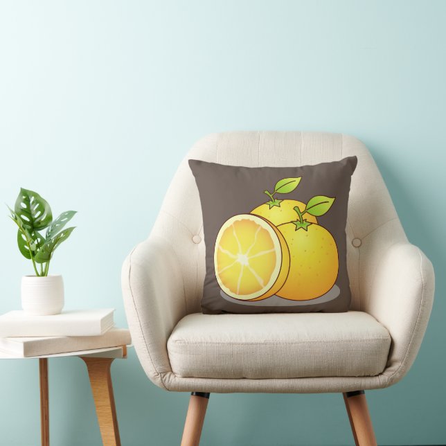 Juicy Orange Fruchtkunst Kissen (Stuhl )