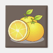 Juicy Orange Fruchtkunst Magnet (Vorne)