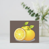 Juicy Orange Fruchtkunst Postkarte (Stehend Vorderseite)