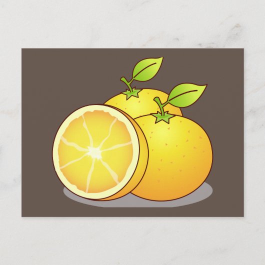 Juicy Orange Fruchtkunst Postkarte (Vorderseite)