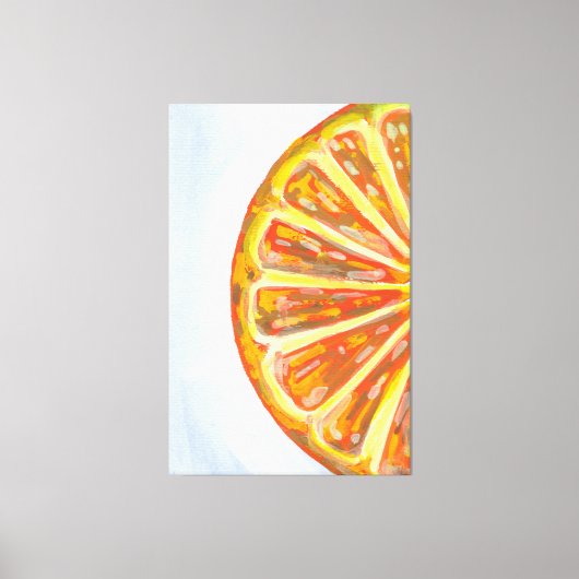 Juicy Orange Fruit Slice Leinwanddruck (Vorderseite)