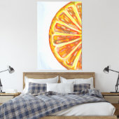 Juicy Orange Fruit Slice Leinwanddruck (Insitu (Schlafzimmer))