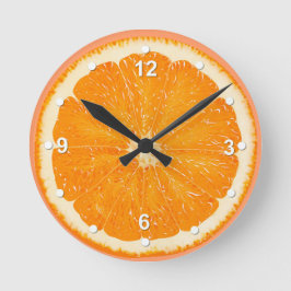 Juicy Orange Kitchen Wall Clock Runde Wanduhr