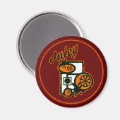 Juicy Orange Magnet (Vorderseite/Rückseite)
