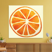 Juicy Orange Slice Aquarellkunst Pop Art Leinwanddruck (Insitu (Wohnzimmer))