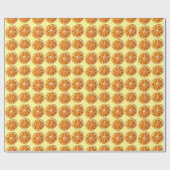 Juicy Orange Slice Aquarellmuster Pop Art Geschenkpapier (Flach)