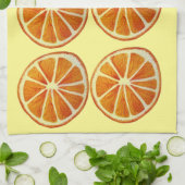 Juicy Orange Slice Aquarellmuster Pop Art Handtuch (Gefaltet)