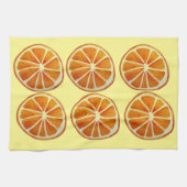 Juicy Orange Slice Aquarellmuster Pop Art Handtuch (Horizontal)