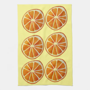 Juicy Orange Slice Aquarellmuster Pop Art Handtuch