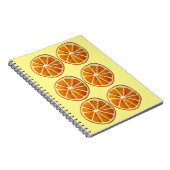 Juicy Orange Slice Aquarellmuster Pop Art Notizblock (Rechte Seite)