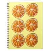 Juicy Orange Slice Aquarellmuster Pop Art Notizblock (Vorderseite)