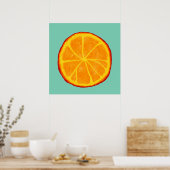Juicy Orange Slice Custom Poster (Küche)