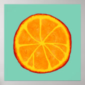 Juicy Orange Slice Custom Poster (Vorne)