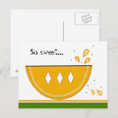 Juicy Orange Slice Postkarte (Vorne/Hinten)