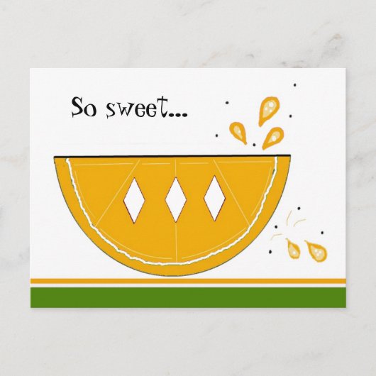 Juicy Orange Slice Postkarte (Vorderseite)