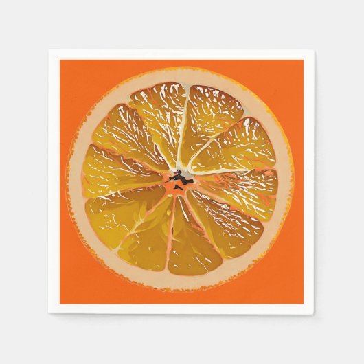 Juicy Orange Slice - Spaß Serviette (Vorderseite)