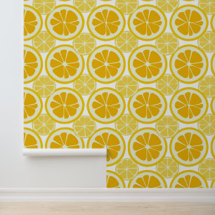 Juicy Orange Slices Pattern   Helle Zitrusfrüchte Tapete