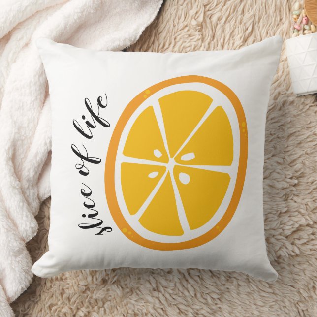 Juicy Orange Tropical Fruit Citrus Illustration Kissen (Decke)