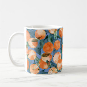 Juicy Orange Wasserfarbmuster Kaffeetasse