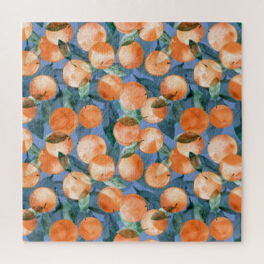Juicy Orange Wasserfarbmuster Puzzle (Vertikal)