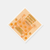 Juicy Orange You Ready Citrus Moderne Babydusche Serviette (Ecke)