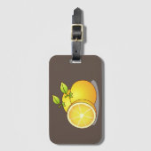 Juicy Orangen lustige Frucht Gepäckanhänger (Vorderseite Vertikal)