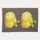 Juicy Orangen lustige Frucht Geschirrtuch (Horizontal)